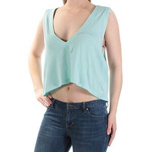 Intimately Free People Womens Baring It Deep V Cropped Tank Top